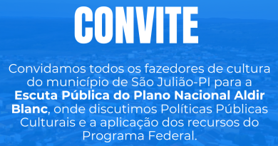 São Julião realiza Escuta Pública do Plano Nacional Aldir Blanc nesta sexta-feira (09)