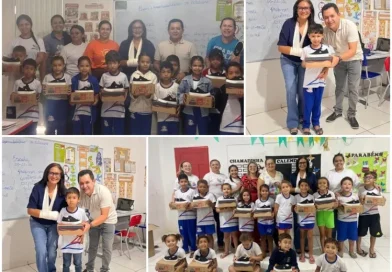Pela primeira vez na história de São Julião, todos os alunos da Rede Municipal recebem tênis escolares